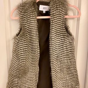 Faux Fur Vest, XS